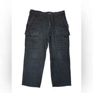 Duluth Trading Co Black Canvas‎ Cargo Pants for Men Size 40x30